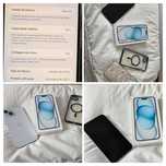 iPhone 15plus,128GB Azul, vida útil da bateria 91%