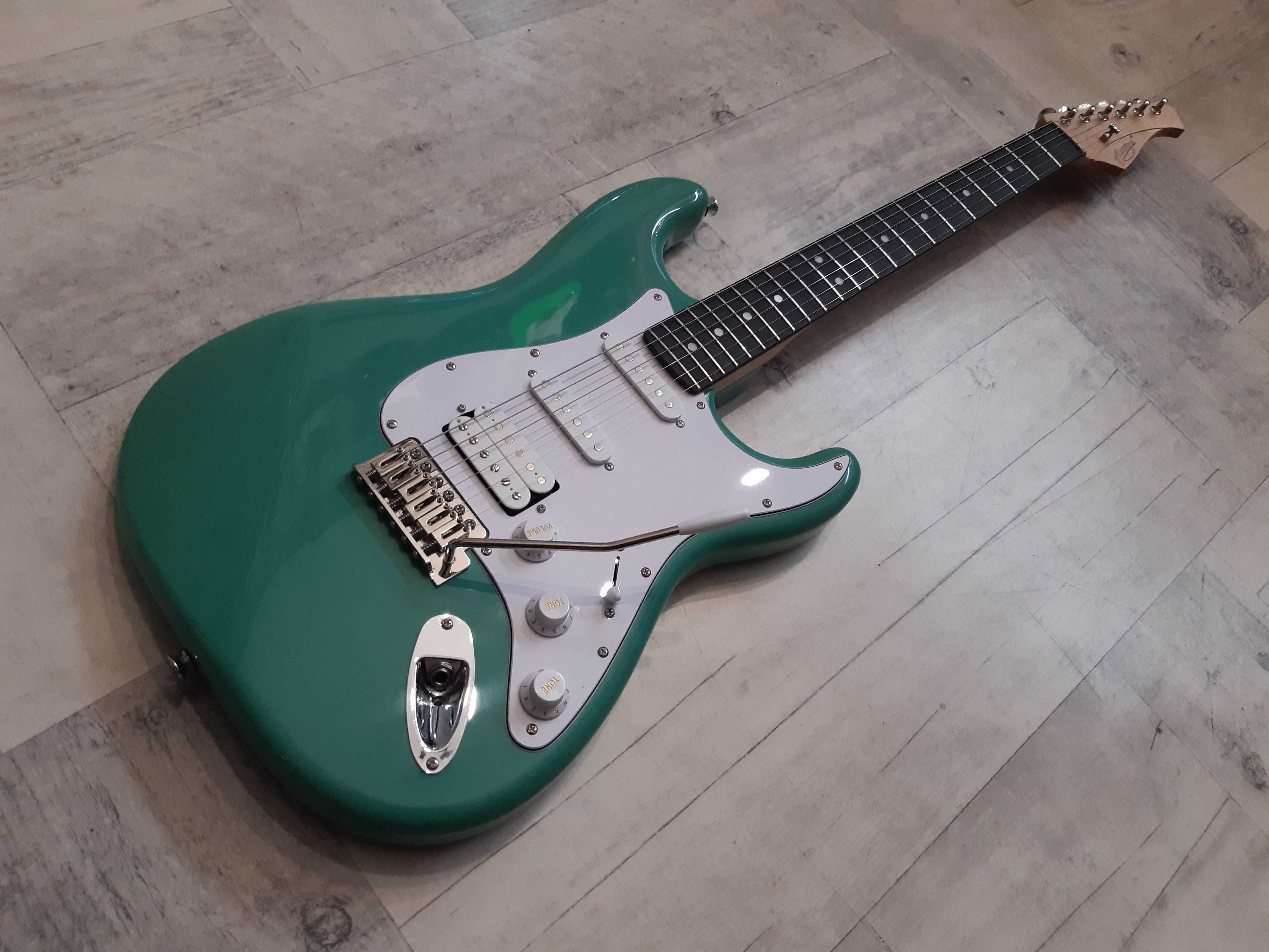 Gitara Stratocaster Auriga -HSS- Surf Green - wysyłka Gratis - zamiana