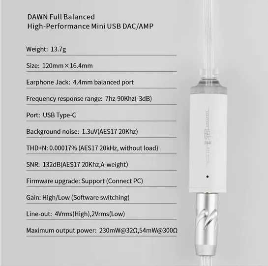 ‼️Moondrop Dawn (Jeck 3.5/4.4) - портативный ЦАП DAC усилитель CS43131