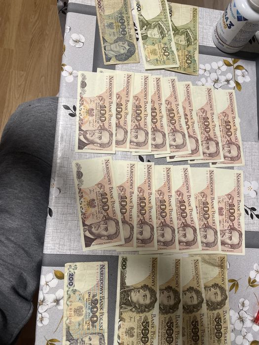 Stare banknoty PRL 50,100,200,500,1000 zl komplet