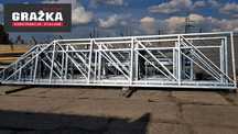 Brama przesuwna z słupkami i furtka do wypełnienia 7,5m PRODUCENT