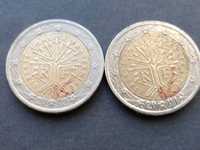 2 moedas de 2€ 2001/2002 França com erro na data rara ver foto