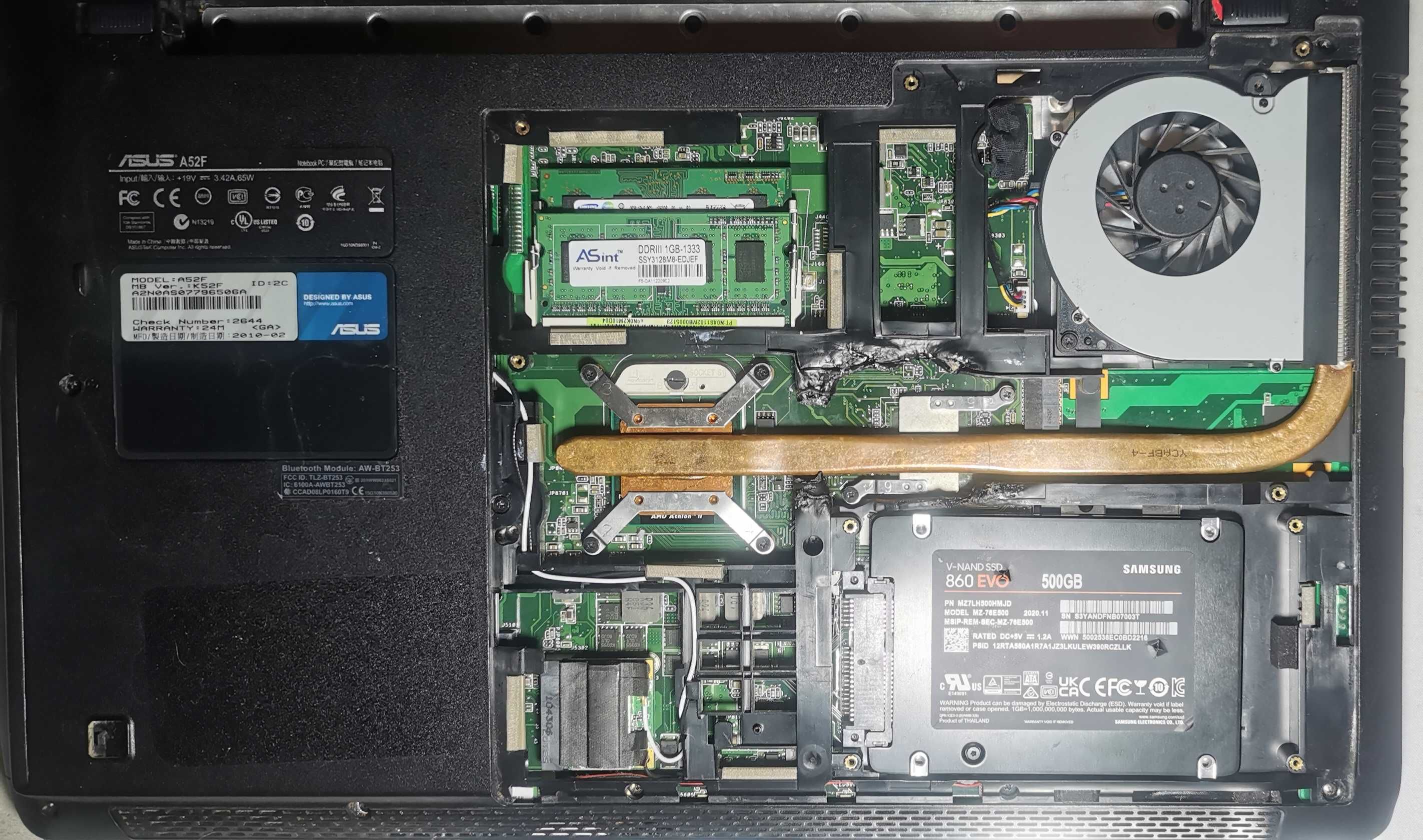 Ноутбук ASUS K52N AMD