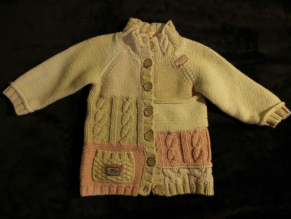 sweterek na guziki dla dziewczynki 18-24 msc, next