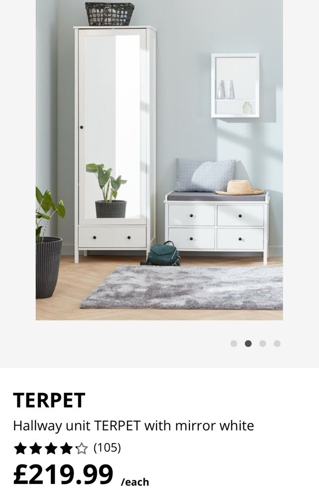 Біла шафа JYSK Terpet