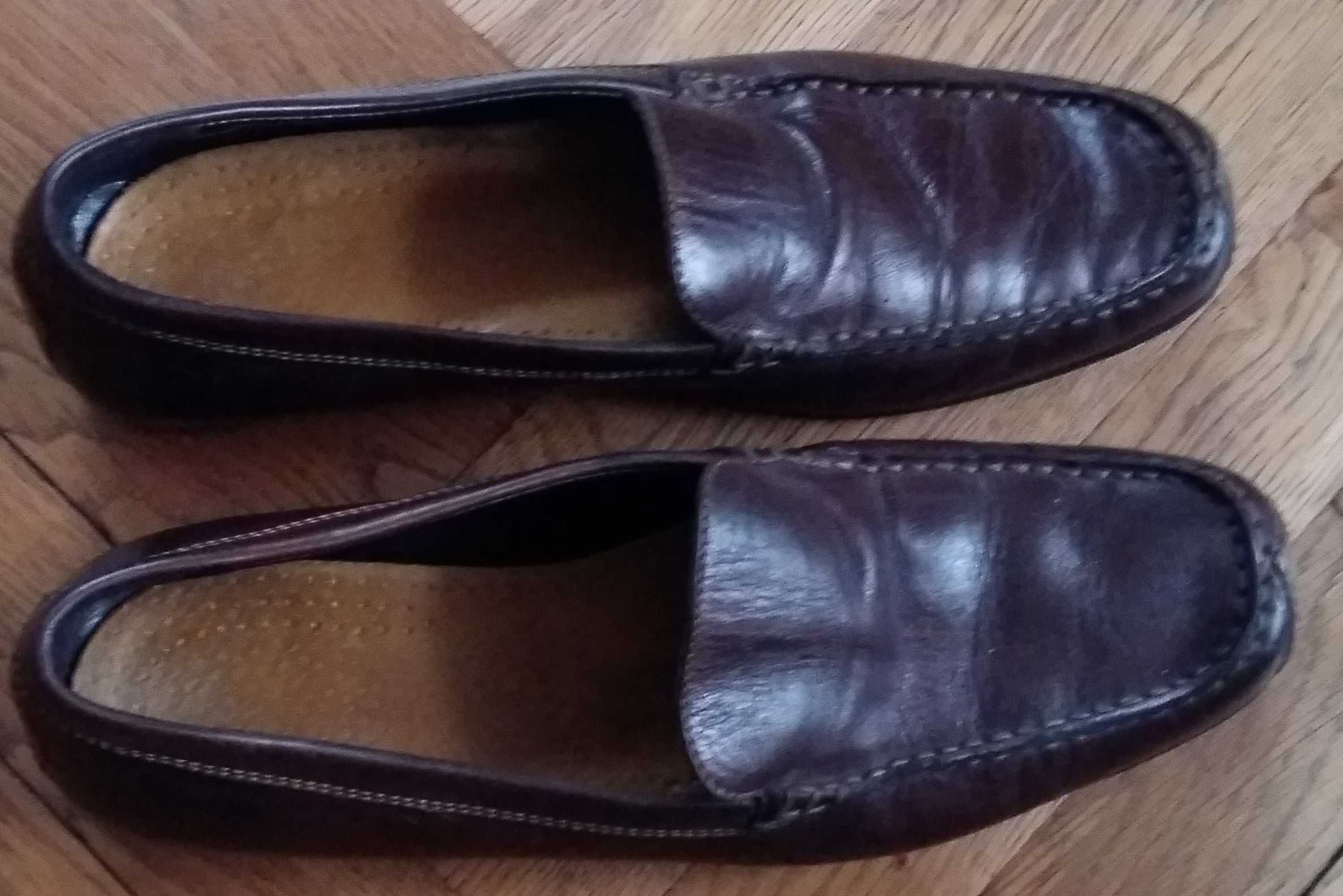 Buty pantofle włoskie VERRA GOMMA skóra naturalna rozmiar 38,5