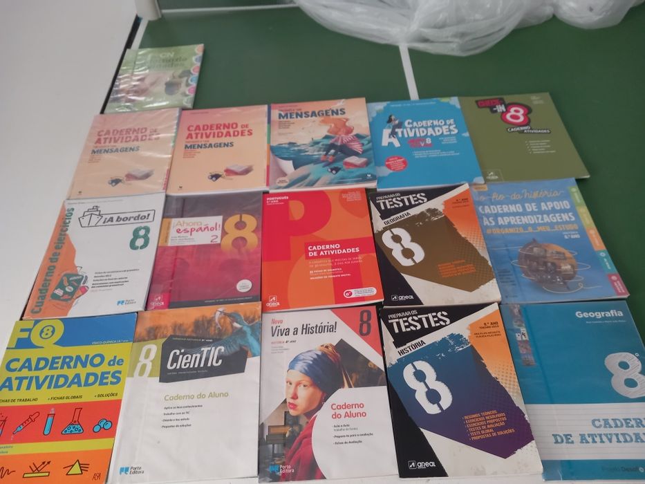 Cadernos de exercícios 8° ano