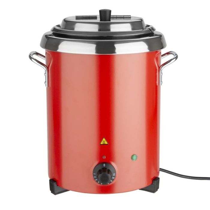 Panela De Sopa Vermelha Com Alças - 5,7 L