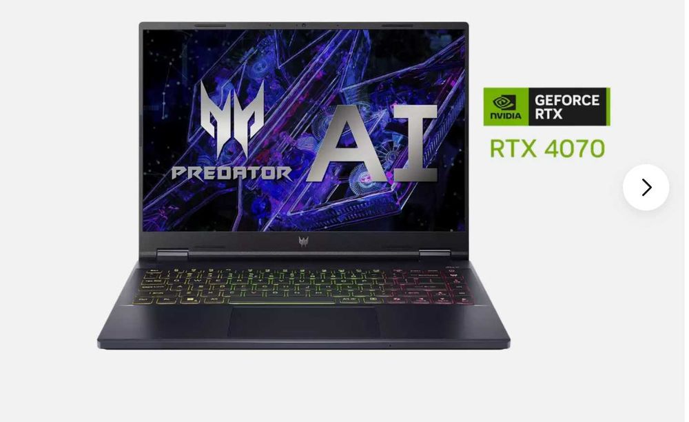 Acer Predator Helios Neo 14 14.5" RTX4070 16GB 1TB  2560 x 1440