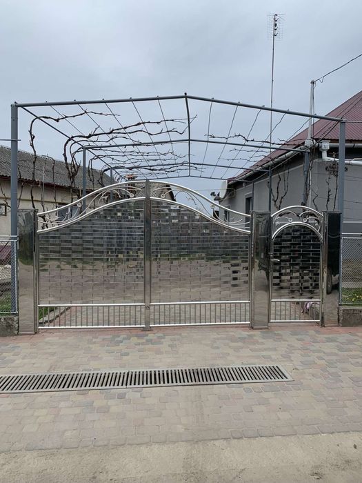 Ворота з нержавіючої сталі нержавійка хвіртка перила поручні