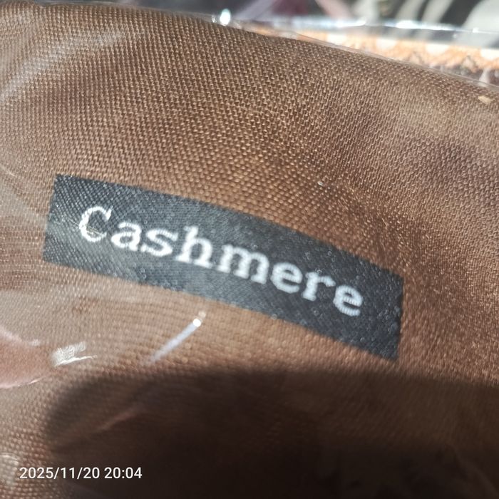 Nowy kaszmirowy szal szalik brąz czekoladowa 190 x 70