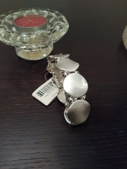 Pulseira prateada, elegante e original - Parfois - Nova!
