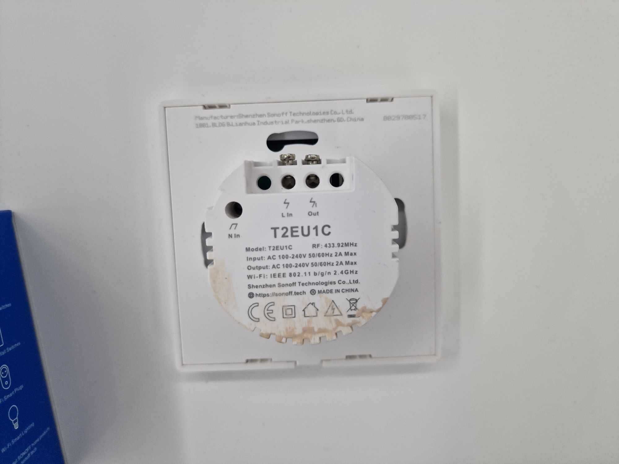 Sonoff wall switch TX T2EU1C włącznik światła 1 kanał 1ch