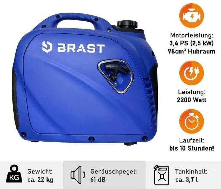 Инверторный Генератор  '' Германия '' Brast BRB-IS-2200