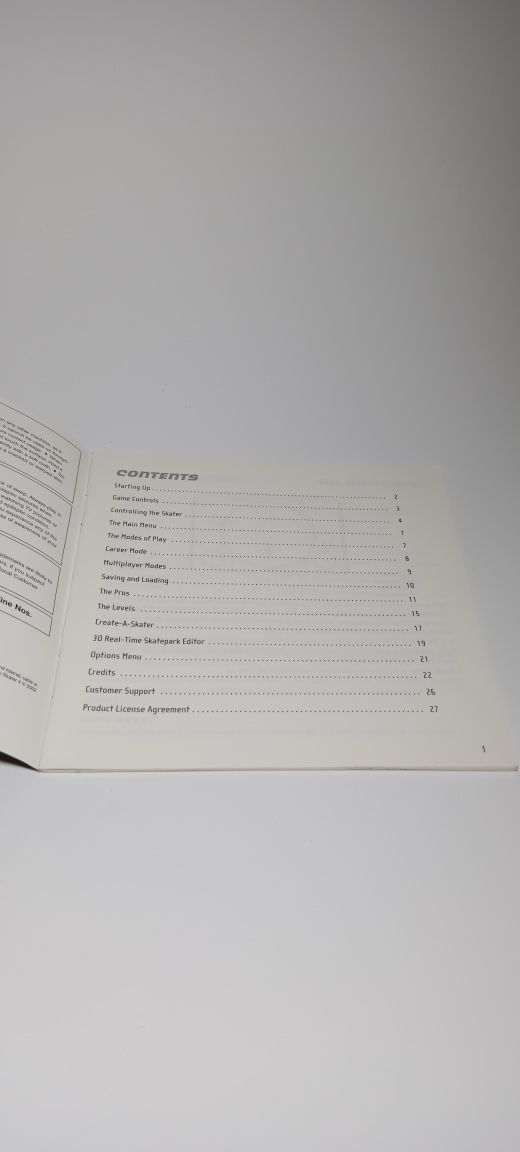 Tony Hawk's Pro Skater 4 instrukcja książeczka manual ps1 psx PsOne