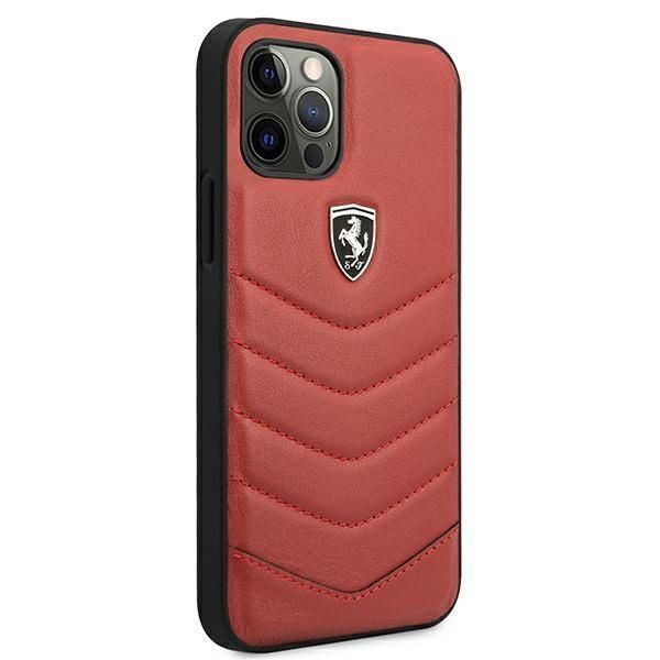 Etui Ferrari iPhone 12/12 Pro Czerwony Hardcase Off Track Quilted