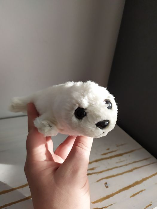 Biała foka foczka maskotka pluszak przytulanka