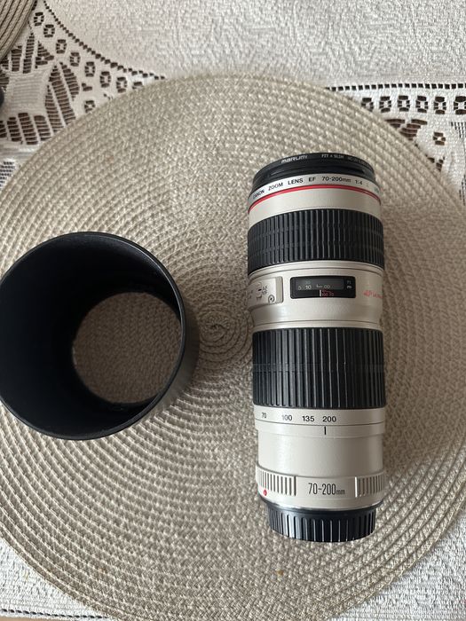 Obiektyw Canon EF 70-200 mm f/4L USM - stan idealny + osłona + filtr