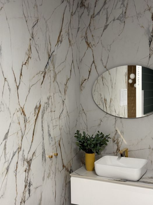 Płytki Passion white gres 119,8 x 59,8 cm szkl. rekt. mat Marmur