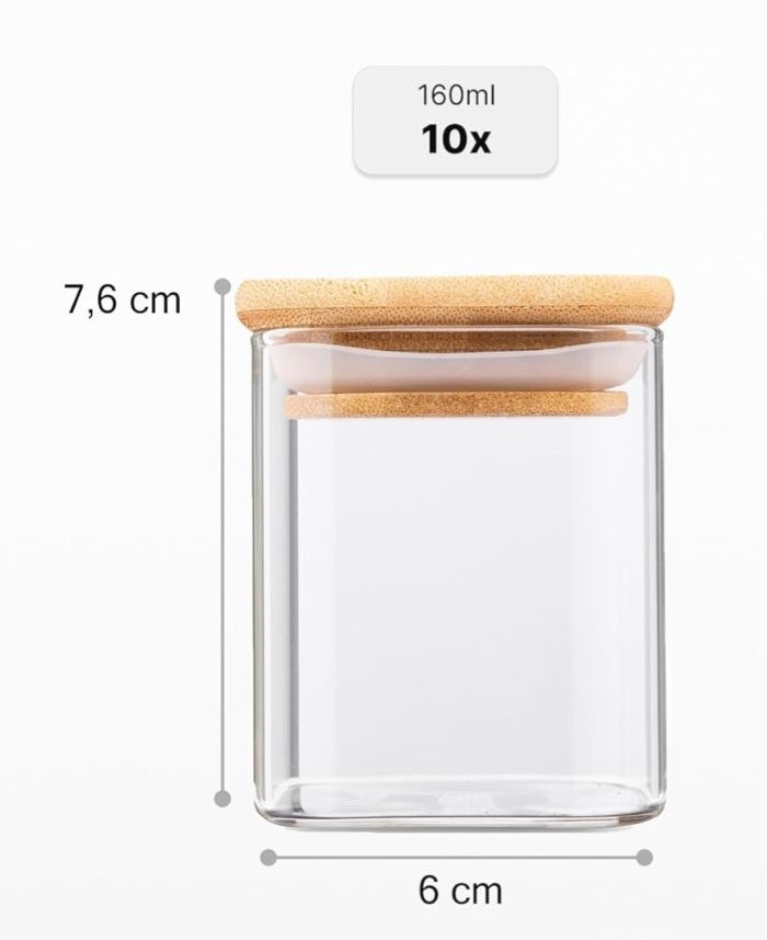 Pojemniki na przyprawy 10 szt. 160ml