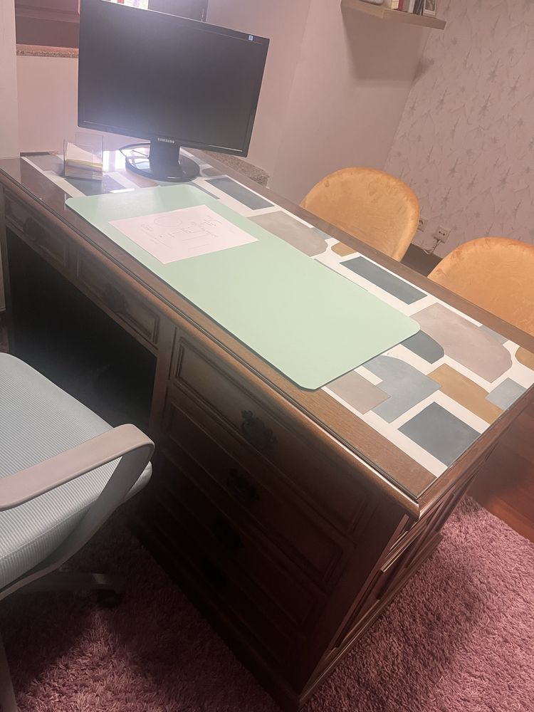 Secretaria madeira macica