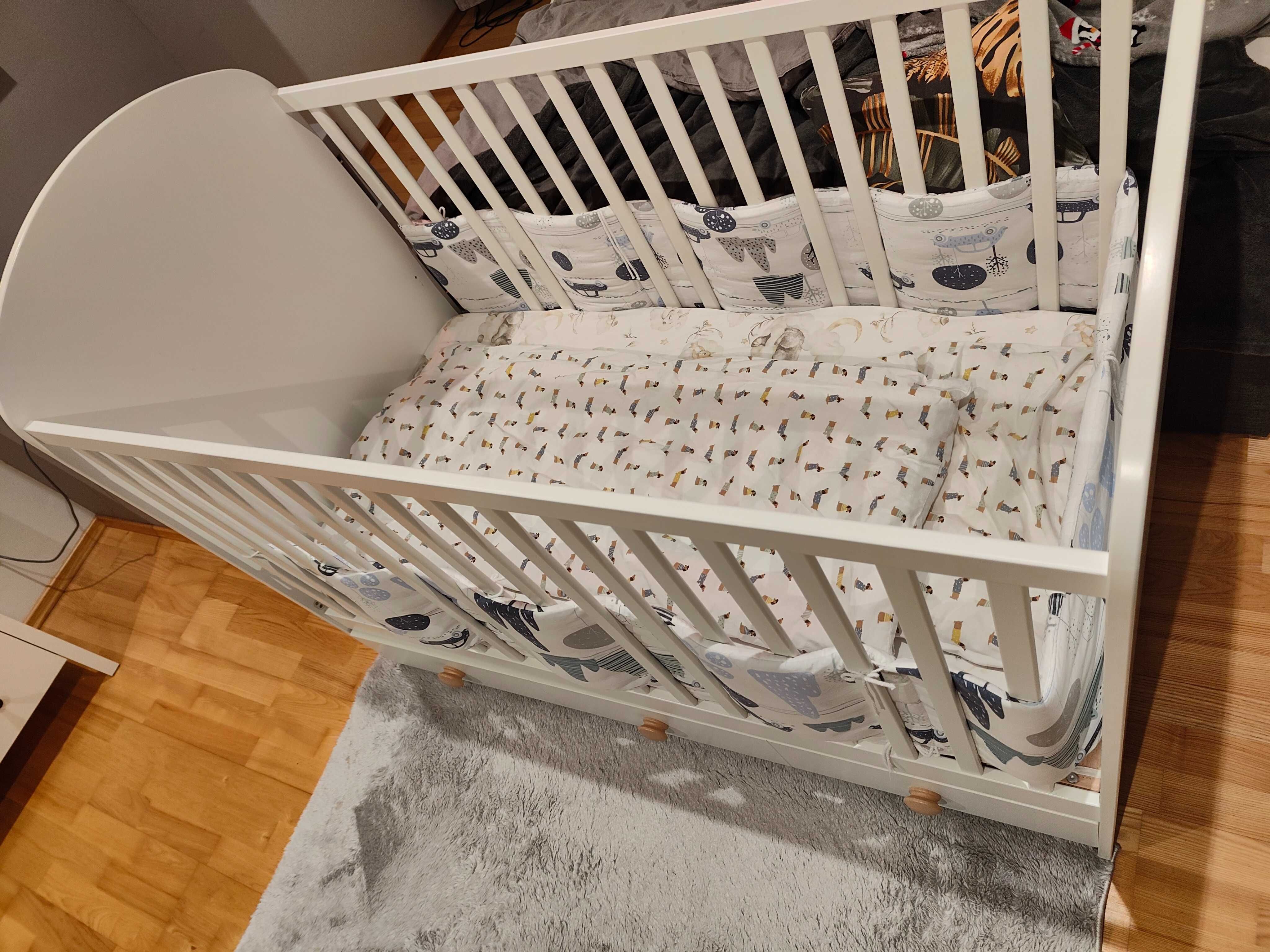 Łóżeczko dla niemowlaka 140x70 z szufladą IKEA Gonatt