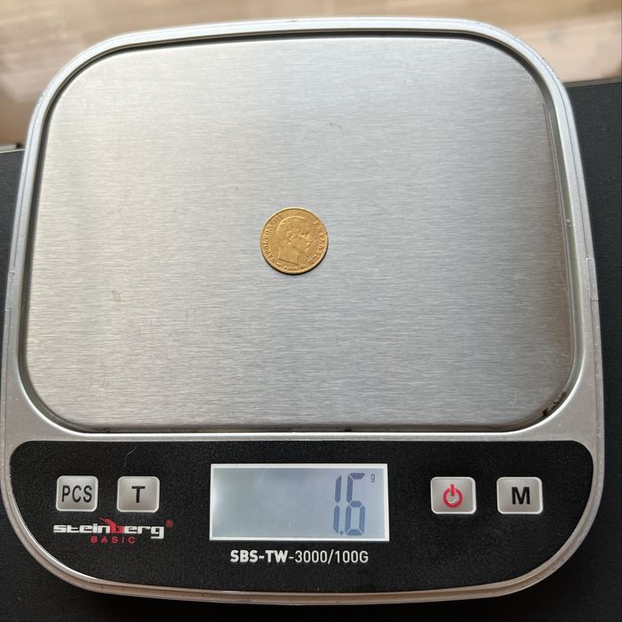 5 franków 1860 złoto Napoleon III Francja złota moneta kolekcjonerska