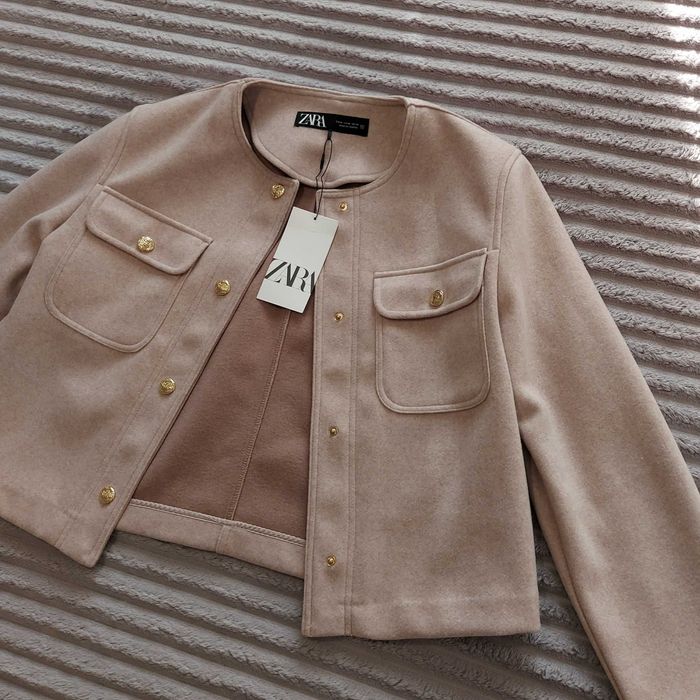 Куртка жакет S Zara демісезонна тепла м'яка жіноча нова колекція