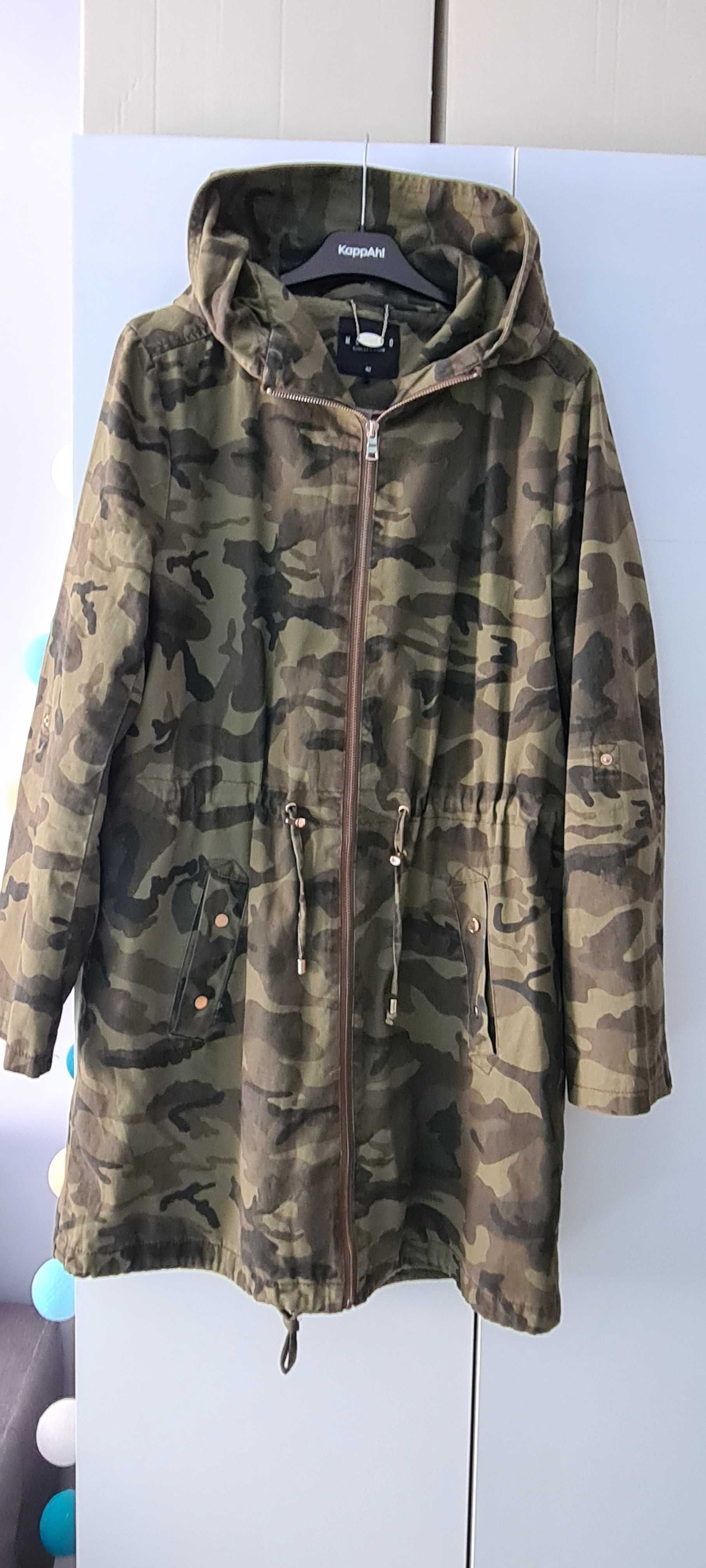 Parka płaszcz damski płaszczyk Mohito 42 L XL jak nowy moro khaki