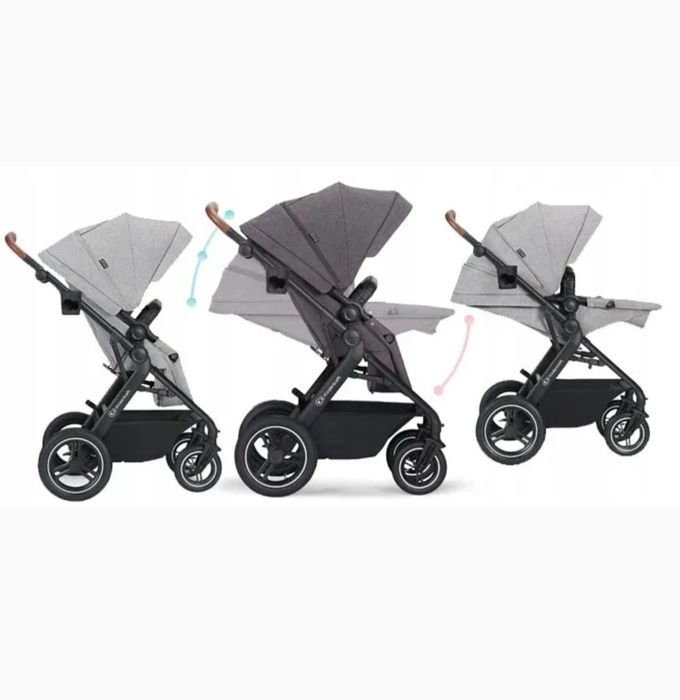 Wózek 2w1 Kinderkraft jasno szary