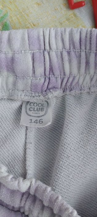 Spodnie dresowe dresy fiolet  dziewczęce cool club 146cm