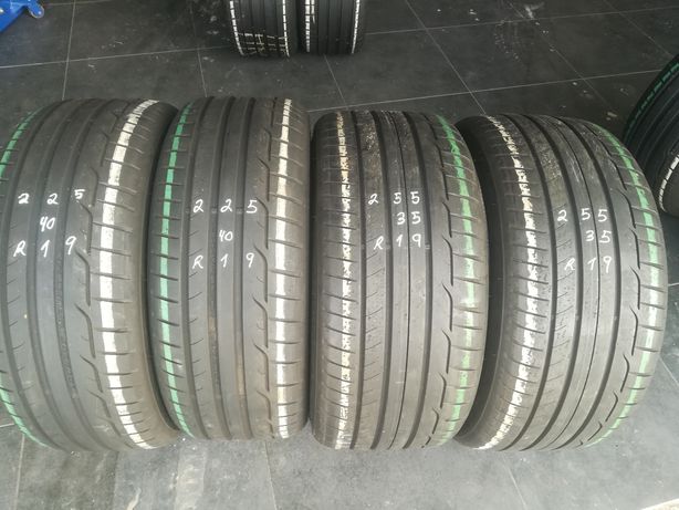 2 pneus 255 35 r19 + 2 pneus 225 40 r19 Dunlop