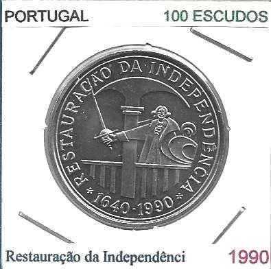 Restauração da Independência - - - 100$00 - 1990 - - - - - Moeda