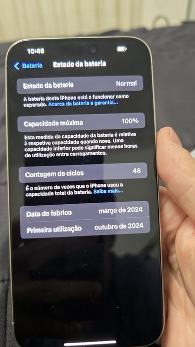 Iphone 15 Pro Max 256GB Titânio Natural novo 100% de bateria