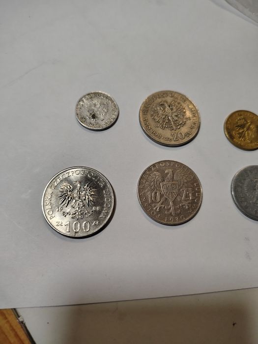 Zestaw monet z czasów PRL