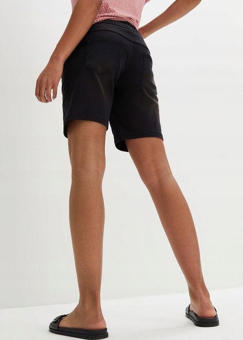 B.P.C spodnie ciążowe bermudy jeansowe czarne ^38