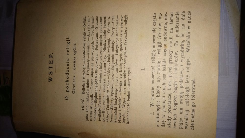 Stara księga Orfeusz czyli Dzieje Powszechne Religji 1914r