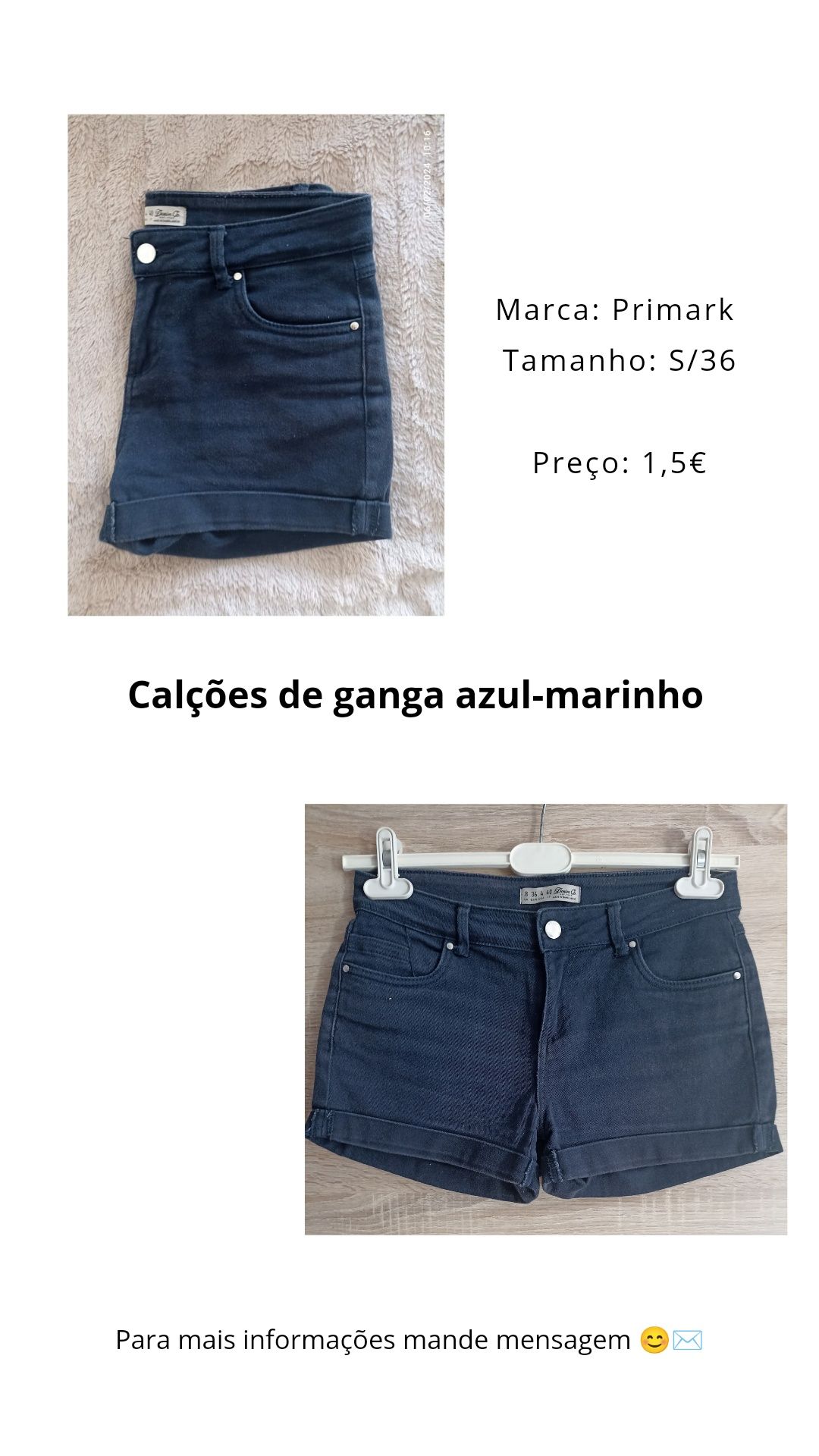 Diversas partes de baixo entre 1,5€ e 2,5€