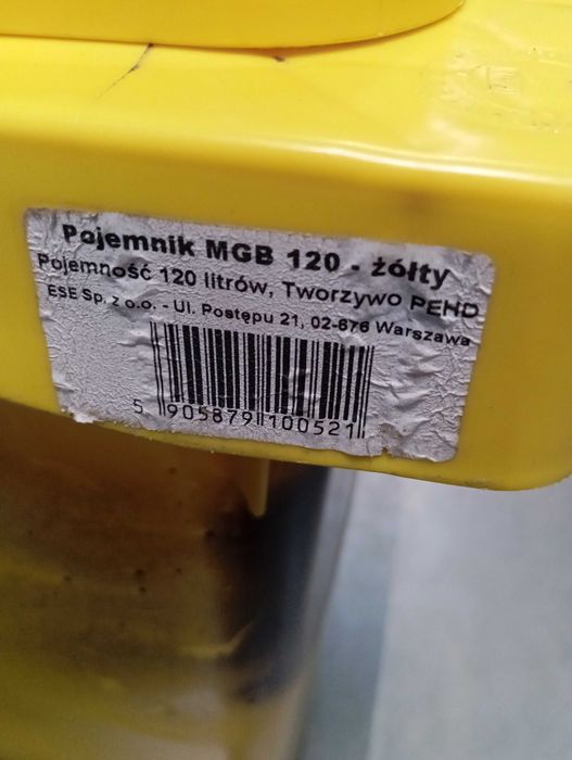 Pojemnik na odpady ESE 120 L mocny z klapą