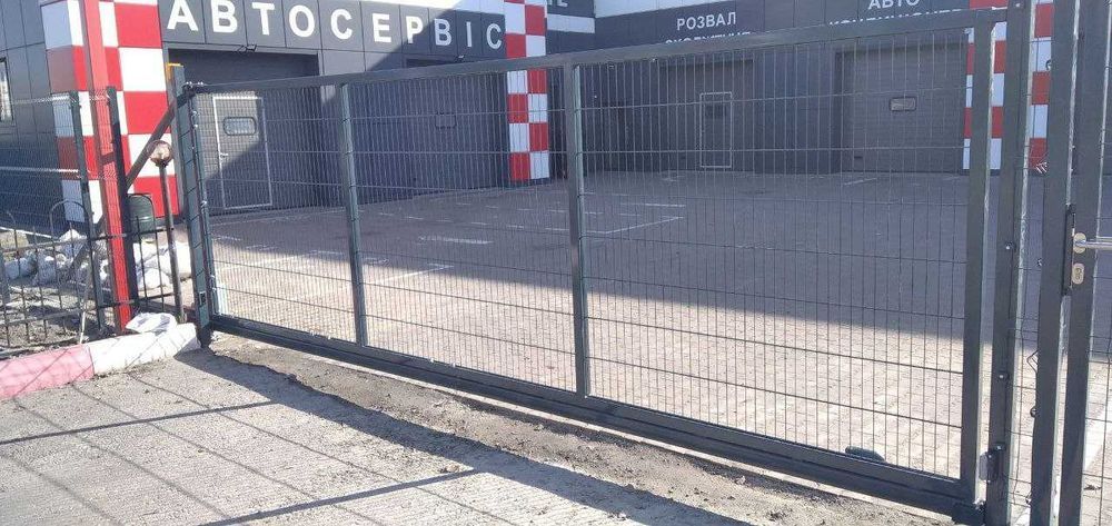 Секційний паркан Монтаж, як на азс.Бюджетна огорожа ворота.калитка
