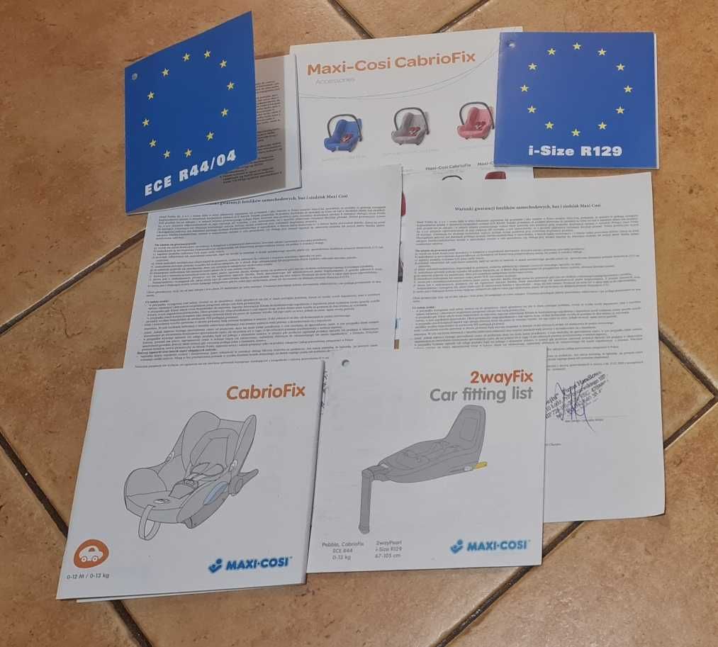 Maxi-Cosi CabrioFix + baza 2WayFix - BEZWYPADKOWY