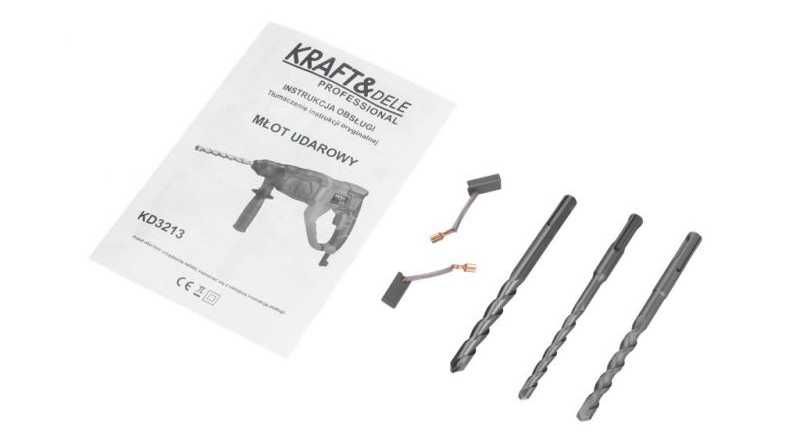 KRAFT&DELE Młot Udarowy Młotowiertarka 2700w Sds+ Wiertła KD3213
