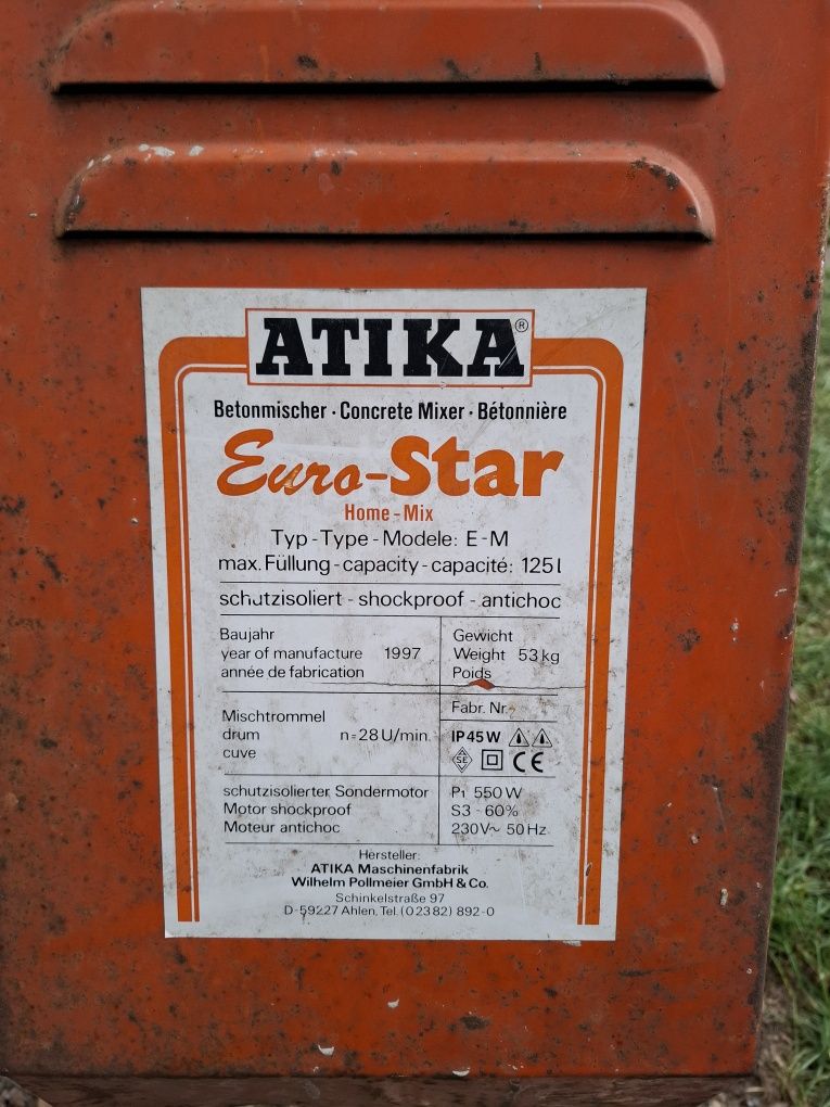 Betoniarka 125L 230V -  Atika