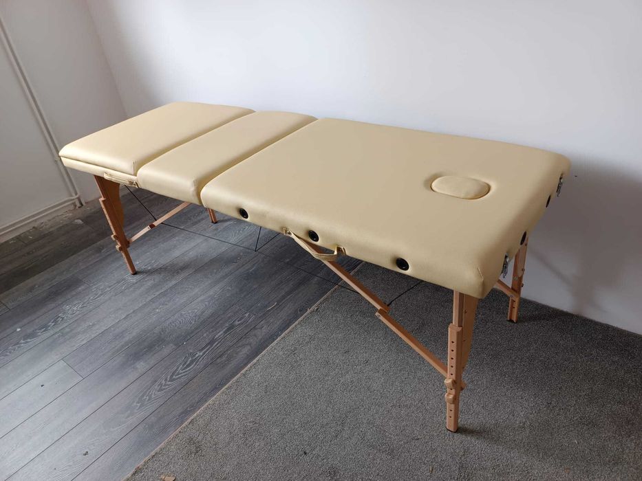 Składany trzysekcyjny drewniany stół do masażu 2023/03/010
