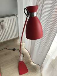 Lampa podlogowa, czerwona, metal
