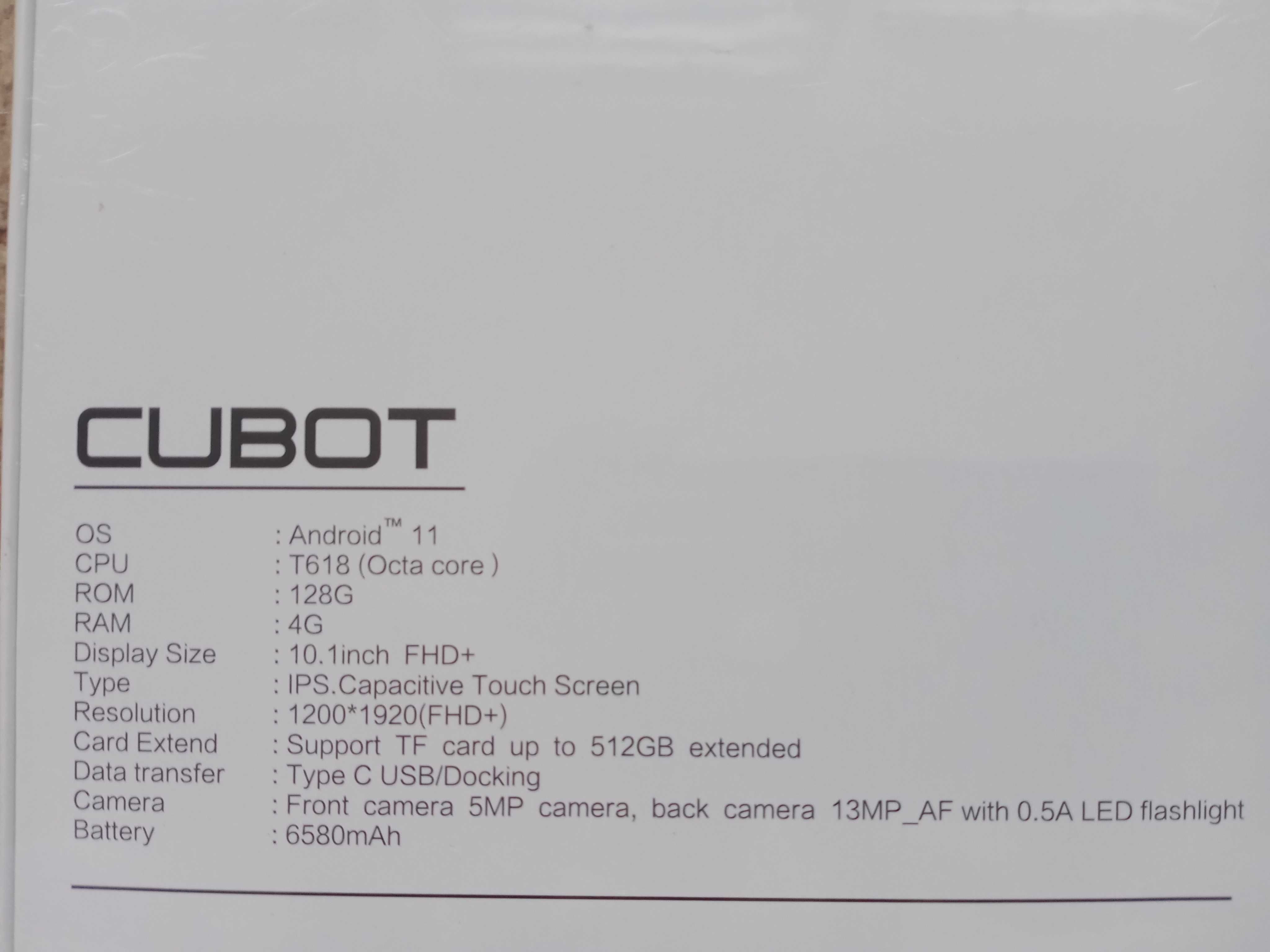 Nowy tablet cubot