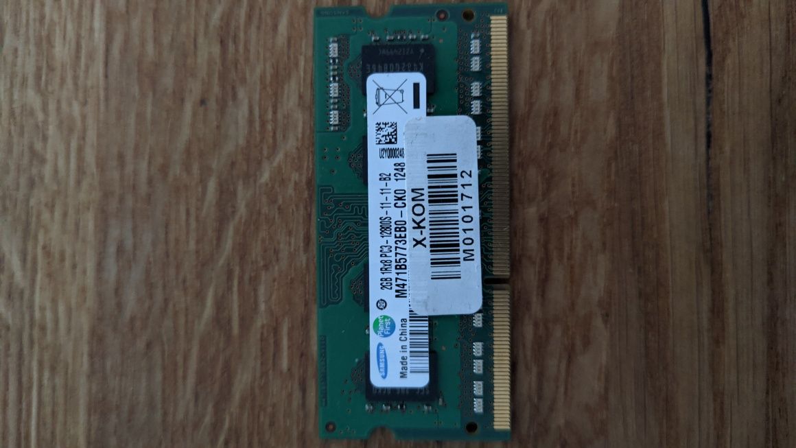 DDR3 Samsung SO-DIMM 2GB 1Rx8 PC3-12800S 1600MHz