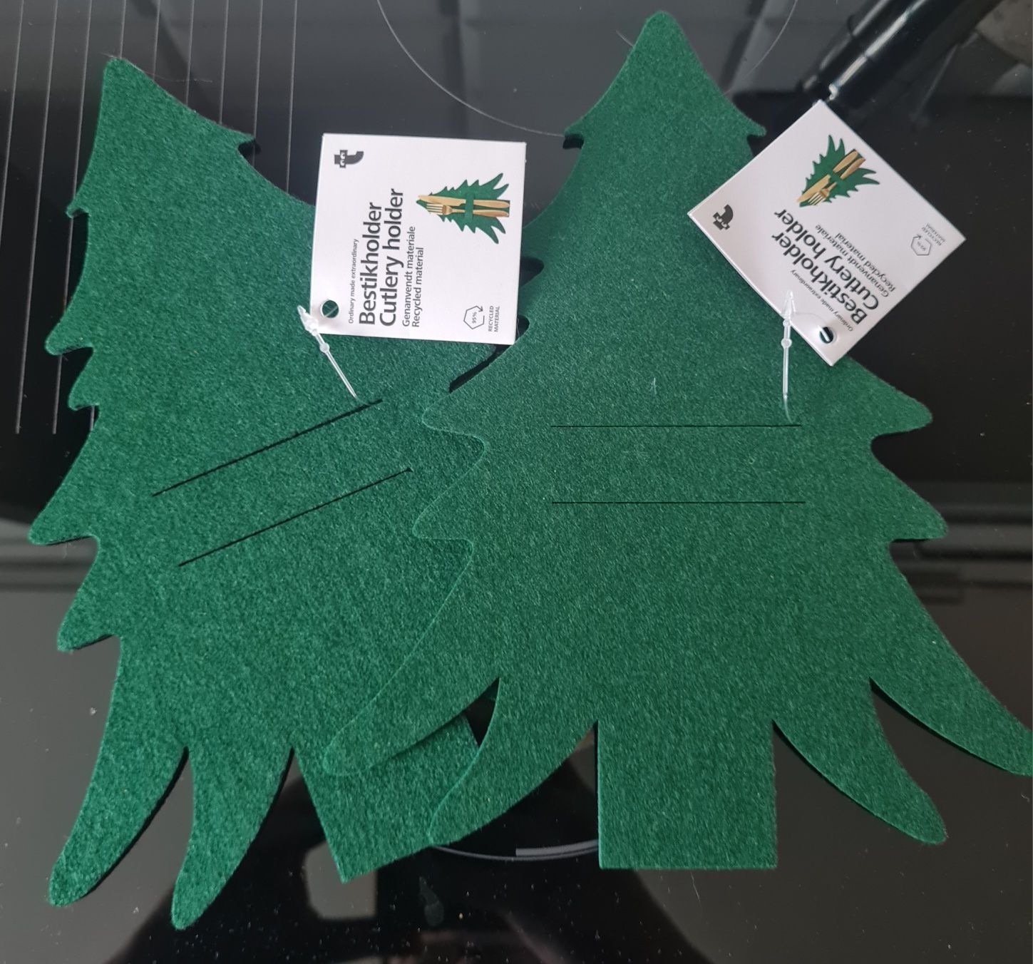 Flying Tiger Etui pokrowiec kieszonka na sztućce choinka komplet 2 szt