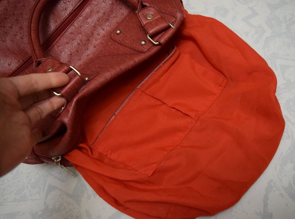 Нова сумка на 2 відділення, бордовая сумка женская