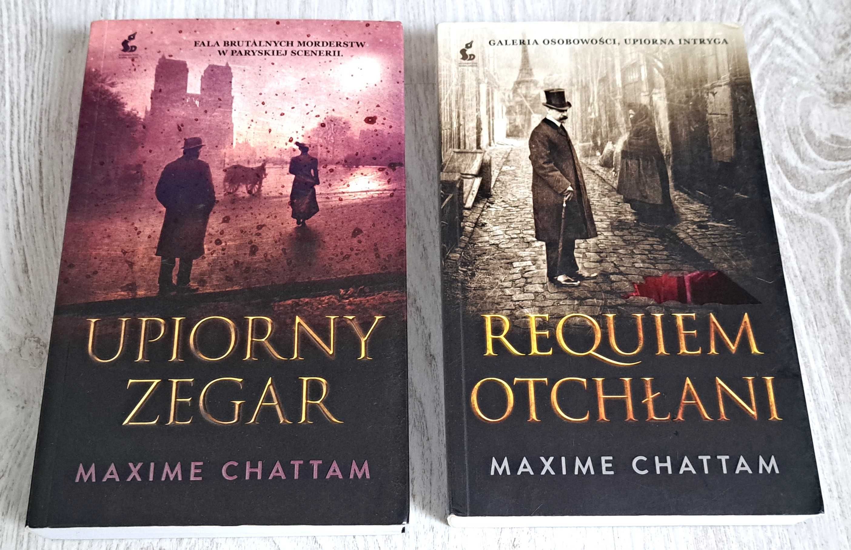 Maxime Chattam Upiorny zegar + Requiem otchłani DYPTYK CZASU bdb
